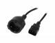 Power cable 230V cold devices C14 (plug)->protective contact CEE7 (socket), 1.8m, Synergy 21