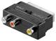 Goobay 50122 Scart adapter (IN/OUT) - Scart plug (21-pin) to 3x Cinch socket