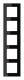 Jung A5585BFSW frame 5 for shatterproof for horizontal and vertical combination.