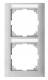 Merten MEG4022-3660 M-Pure frame 2f with label holder lower aluminum M-Pure