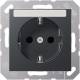 Jung A1520BFKINAANM SCHUKO socket with label 6x46mm