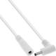 InLine® DC Verlängerungskabel, Winkelstecker, 3,5 x 1,35 mm, weiß, 0,5 m