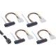 InLine® Mini SAS HD Kabel, SFF-8643 zu 4x SFF-8482 (29pol) + Strom, 0,5m