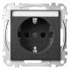 Merten MEG2302-0414 Socket outlet BRS, m.Schriftfeld StK anthracite System M