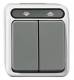 Merten MEG3755-8029 roller shutter button, light gray 1-pole AQUASTAR