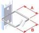 Triton 48,3 cm ( 19 inch )Single accessory Bracket cable, A40xB40mm, center, front of