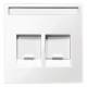 Merten MEG4574-0319 central plate 2-fold, f.Connector polarwhite System M