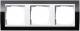 Gira 0213733 Cover Clear Black, 3-way event for rws glossy inserts