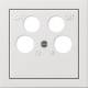 Gira 0259112 central insert 50x50mm 0259 112, antenna connector 4-fold pure white glossy