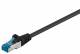 Goobay 93685 CAT 6a Patchkabel, S/FTP (PiMF), Schwarz - LSZH halogenfrei, Kupfer