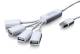 DIGITUS DA-70216 USB hub 4-port 2.0->4xA2.0 integrated cable white