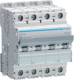 Hager NCN406 Leitungsschutzschalter 4polig 10kA/15kA C-6A 4M
