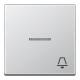 Jung A590KO5KAL A 590 KO5K AL aluminum rocker, with bell symbol with light guide