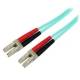 Startech.com A50FBLCLC10 STARTECH .com (10m) 10 Gb Aqua Multimode 50/125 Duplex LSZH Fiber Patch Cable LC - LC