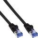 InLine® Patchkabel flach, U/FTP, Cat.6A, schwarz, 0,5 m