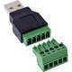 InLine® USB-A Stecker auf Terminalblock, 5pol, ohne Kabel