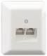 Rutenbeck 13411503 UAE-real.Cat.6-8/8UAprw rws, 2x8-pin socket 65x80x26mm