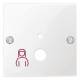 Merten MEG4844-0319 central plate, pneumatic button polar white SHINY. Sys.M
