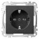 Merten MEG2401-0414 Socket outlet SK, anthracite System M