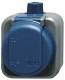 Busch Jaeger 2CKA002083A0343 Busch-Jaeger AP socket IP66 EWDI 2300, hinged lid u bayonet Duro 2000 WDI