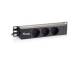 Equip power strip 25,4 cm ( 10 inch ) (1U) 3-fold + wall mounting 1.50m sw
