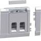 Hager GSETDM032LAN Geräteeinbauset 2fach RJ45 für Type 03 frontrastend aluminium