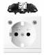 Merten MEG2334-0325 expansion set LED for socket active white glossy System M