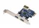 USRobotics USR808402 2-Port USB 3.0 Super Speed PCI Express Card - USB adapter - 2 ports