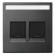 Merten MEG4564-0414 Central plate 2f Mod. Jack lettering + dust. anthracite