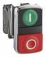 Schneider Electric ZB4BA7341 ZB4 BA7341 Double push-button, flat 'I - O'