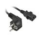 Power cable 230 V, grounded CEE7 (plug) → appliance IEC-C13 (socket), 5 m, black, Synergy 21, S218200