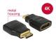 DELOCK HDMI adapter A -> mini C Bu/St 4K metal housing
