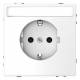 Merten MEG2302-6035 SCHUKO socket with BRS label, plug-in terminal lotus white