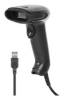 MANHATTAN 2D LED Barcode Scanner Scan Depth up to 320mm 12.6in. Built-in 1.4m 4.6ft.USB-A Cable 100scans/Sec 100K Lux Handheld Black