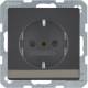 Berker 41496086 Steckdose SCHUKO mit Beschriftungsfeld Q.1/Q.3 anthrazit samt