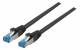 Patchkabel RJ45, CAT6A 500Mhz, 1,5m, schwarz S-STP(S/FTP) TPE(Superflex), mit Cat.7 Rohkabel,