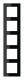 Jung AC585BFSW frame 5-fold shatterproof series A creation black