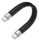 Equip 128410 Kabel USB-C4.0->C Gen3 Flach PD240W St/St 0.13m schwarz