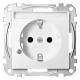 Merten MEG2303-0419 Socket outlet BRS, Ko. + Signature field StK polar white System M