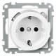 Merten 233825 FI-SCHUKO-Steckdose BRS aktivweiß glänzend System M