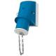 Mennekes 21184 wall-mounted plug 3-pole 16 A 230 V with protective cap on chain