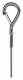 Niedax GAH-3/5 GRIPPLE Set-hook rope D, 3mm steel L5M galv.verz / chromated