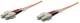 Intellinet 511308 Glasfaser LWL-Anschlusskabel, Duplex, Multimode SC/SC, 62,5/125 µm, OM1, 3 m, orange