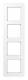 Jung A5584BFWW frame 4 for shatterproof for horizontal and vertical combination.