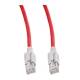 Patchkabel RJ45, CAT6A 500Mhz, 3m, rot S-STP(S/FTP) VC LED in den Steckern!,