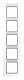 Jung AC585BFNAWW frame 5-fold lettering vertically broken. A creation alpine white