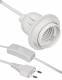 Euro-Netzkabel McPower mit Schnurschalter und E27 Fassung, 3,5m, weiß