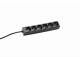 Bachmann Tischsteckdose, 6xDosen(CEE7)->Stecker(CEE7), 1,5m, Schwarz, SELLY,