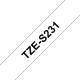 BROTHER TZE-S231 Schriftbandkassette 12mm weiß/schwarz Pro-Band