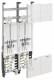 Hager ZK32U3N Komplettfeld 2ZP univ.Z H1050mm 2-feld
